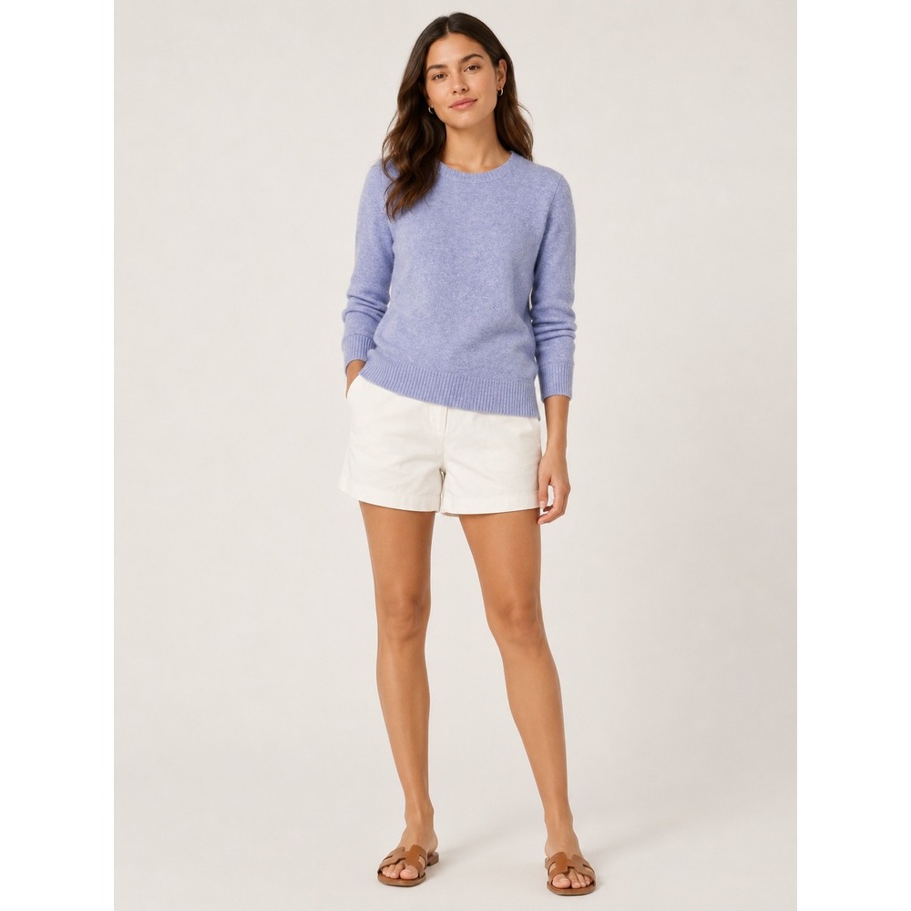 J.Crew Women Crewneck Sweater S Purple Lavender‎ Knit Cozy Soft Pastel Classic